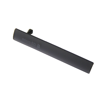 USB + SD kortin kansi Sony D5803/ D5833 Xperia Z3 Compact - musta - 2 kpl kansia