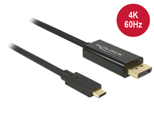 This Cable By Delock Enables The Connection Of A DisplayPort Monitor To A PC Or Laptop With USB-C Or