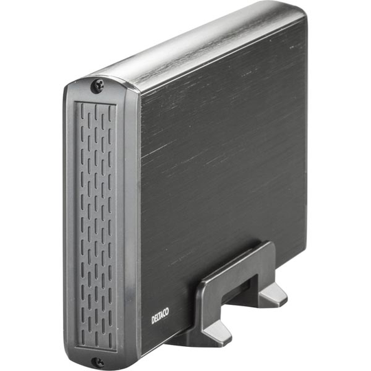 DELTACO ulkoinen kotelo 1x3 5 SATA-kiintolevylle USB 3.0 alumiini musta"