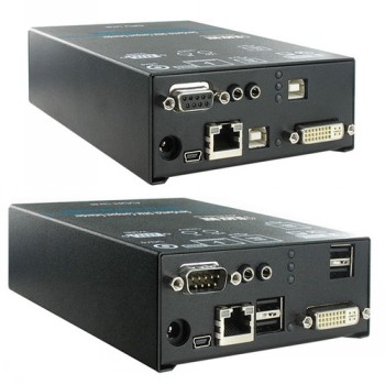 BLACK BOX CATX DKM COMPACT EXTENDER KITS - 140M, (1) SINGLELINK DVI-D, 4X USB HID, AUDIO, RS232