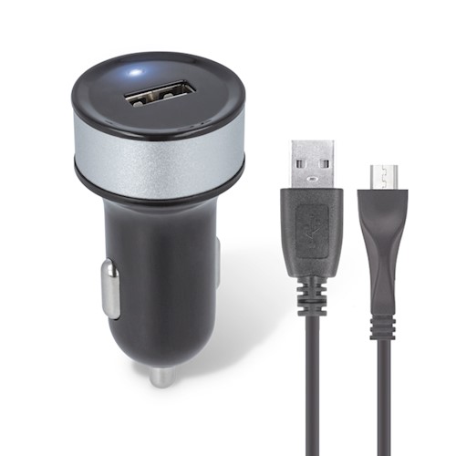 Forever CC-03 USB autolaturi 1A ja Micro USB kaapeli