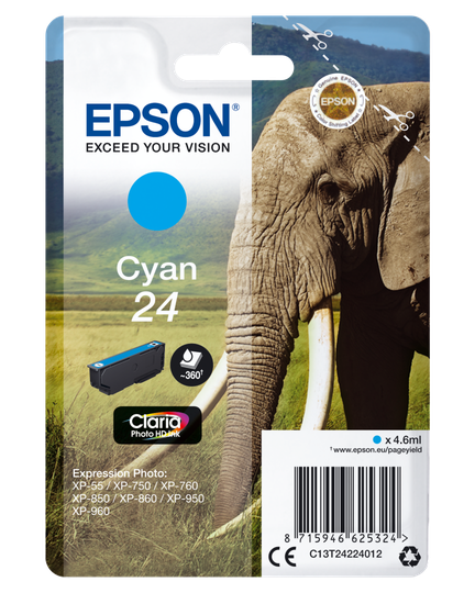 EPSON Ink Singlepack Cyan 24