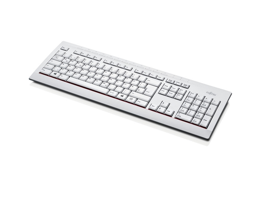 FUJITSU KEYBOARD KB521 SE/FI STANDARD USB KEYBOARD MARBLE GREY SWEDISH AND FINNISH LAYOUT CABLE 1,8