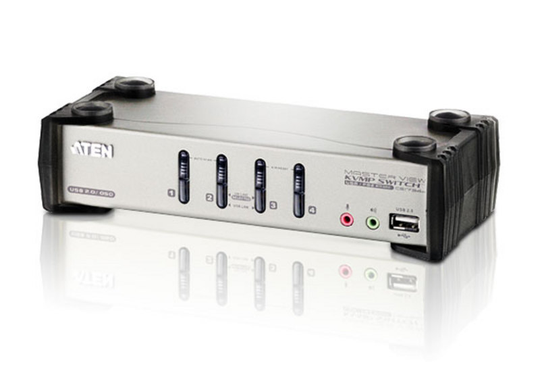 KVM Switch, 1 Console Controls 4 Computers, USB, 2 Extra USB Ports, OSD. KVM Switch To Easily Handle