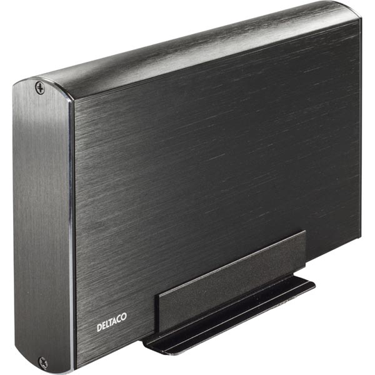 DELTACO ulkoinen kotelo 1 x 3 5 SATA Kiintolevylle USB 3 - Musta"