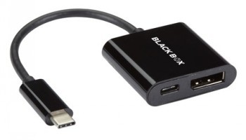 BLACK BOX USB-C ADAPTER - USB-C TO DISPLAYPORT ADAPTER WITH PD CHARGING, 4K60, HDR, HDCP 2.2, 60W (2