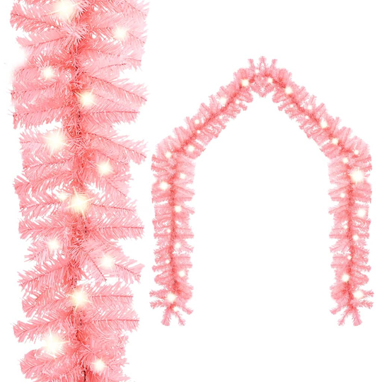 vidaXL Jouluköynnös LED-valoilla 5 m pinkki