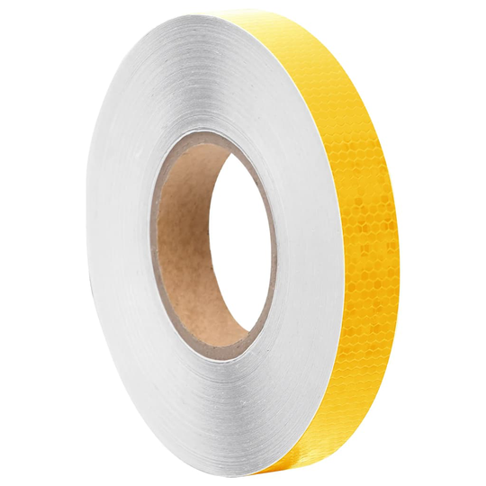 vidaXL Heijastinteippi keltainen 2,5 cm x 50 m PVC