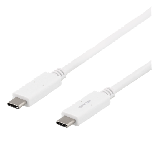 USB-C-kaapeli, 1 M, USB-IF:n Sertifioima, 5 Gbit/s, Valkoinen