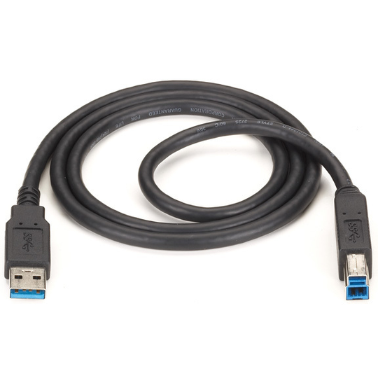 BLACK BOX USB 3.0 CABLE - TYPE A MALE TO TYPE B MALE, BLACK, 10-FT. (3.0-M)