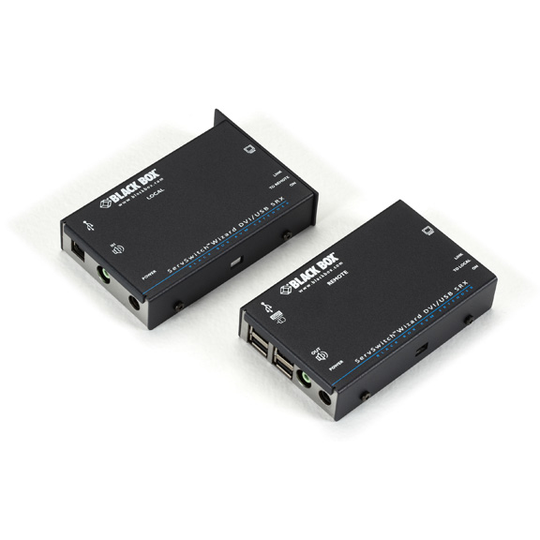 BLACK BOX WIZARD SRX KVM EXTENDER - DVI-D, USB 2.0, AUDIO, SINGLE-ACCESS, CATX