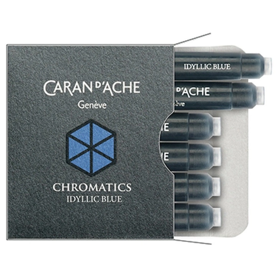 Caran d'Ache Chromatics Täytekynäpatruuna 6 kpl Idyllic Blue
