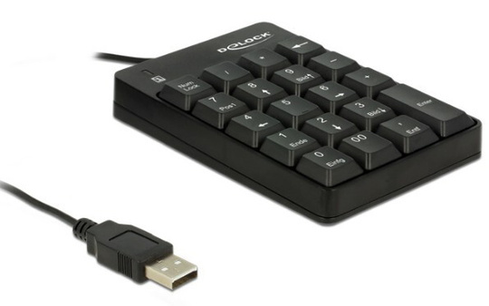 This Delock Key Pad Can Be Easily Connected Via USB Interface To A Computer. It Serves E.g. For The