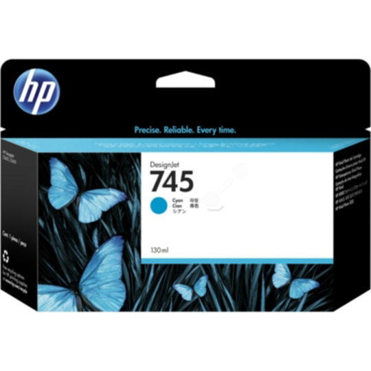 HP 745 Mustepatruuna syaani, 130 ml