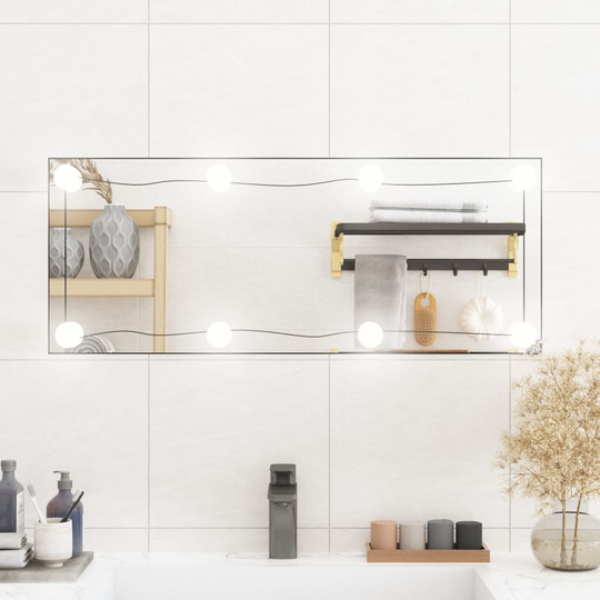 vidaXL Seinäpeili LED-valoilla 30x80 cm lasi suorakulmio