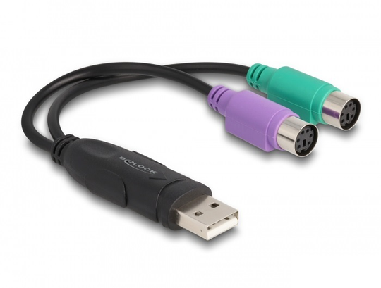 The USB Adapter By Delock Enables The Operation Of A PS/2 Mouse And A PS/2 Keyboard Via The USB Port