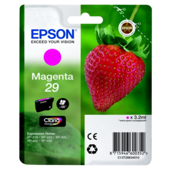 Epson 29 Mustepatruuna magenta, 180 sivua