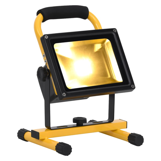 vidaXL Ladattava LED-spottivalo kahvalla 30 W lämmin valkoinen