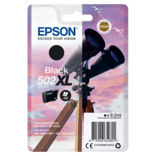 Epson 502XL Mustepatruuna musta, 550 sivua