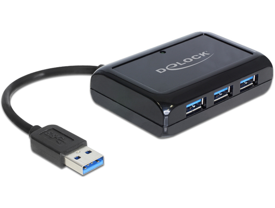 The External USB 3.0 Hub Expands Your PC Or Notebook By Three Additional USB 3.0 Ports And One Netwo