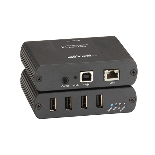 BLACK BOX USB 2.0 EXTENDER - CATX, 4-PORT