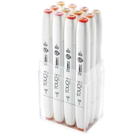 Touch Twin Brush Marker 12-setti Skin