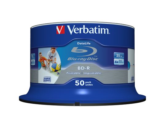 BD-R SL, 6x, 25GB/200min, 50-pack Spindel, Hard Coat