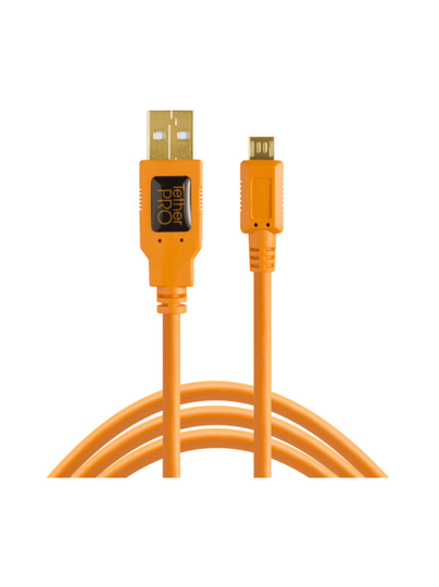 Tether tools tetherpro (4,6m) usb 2.0 type-a to usb micro-b kaapeli - oranssi