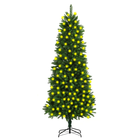 vidaXL Tekojoulukuusi LED-valoilla 240 cm vihreä