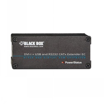 BLACK BOX CATX KVM EXTENDER EC – DVI-I, USB HID + AUDIO OR SERIAL - RECEIVER, SINGLE LINK DVI-I, U
