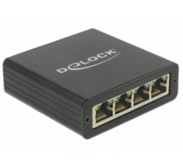 The USB 3.0 Adapter By Delock Offers Four Network Ports With A Data Transfer Rate Up To 1000 Mbps. E