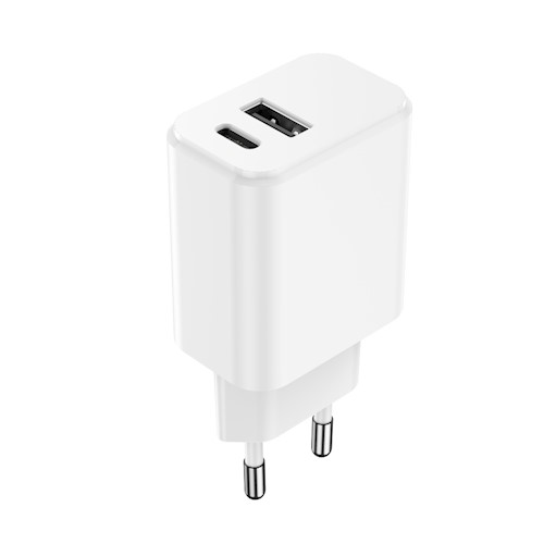 Maxlife MXTC-04 PD USB-C + USB-A 20W seinälaturi valkoinen