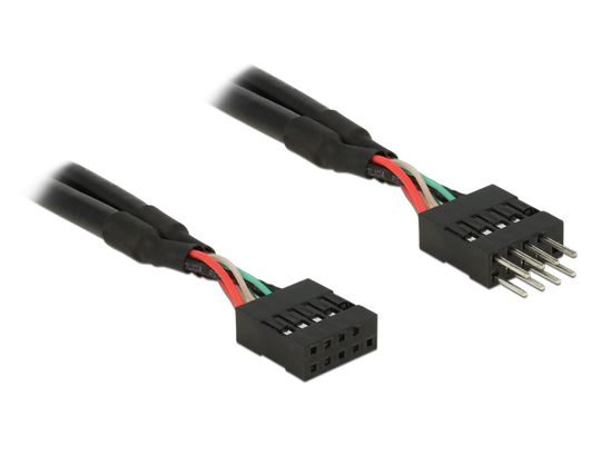This USB 2.0 Pin Header Cable By Delock Enables You To Extend The Internal USB 2.0 Pin Header Port.