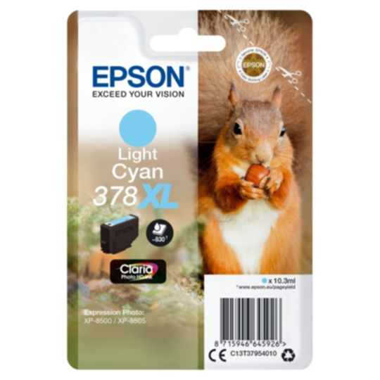 Epson 378XL Mustepatruuna vaalea cyan, 830 sivua