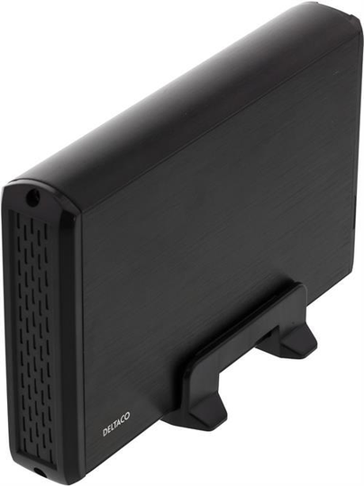 Ulkoinen Kotelo 1x3,5" SATA-kiintolevylle, SATA 6Gb/s, USB 3.1 Gen1, Alumiini, Musta.