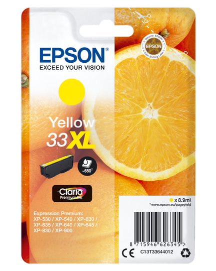 EPSON Singlepack Yellow 33XL Claria Prem