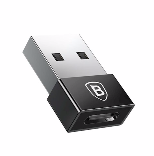 Baseus USB uros Type-C sovitinmuunnin musta