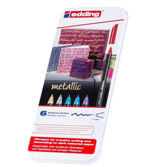 Edding 1200 Metallic Colour Kynä 6 setti