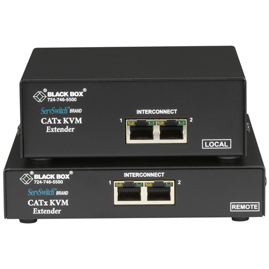 BLACK BOX KVM EXTENDER - DUAL VGA, USB, DUAL-ACCESS, CATX