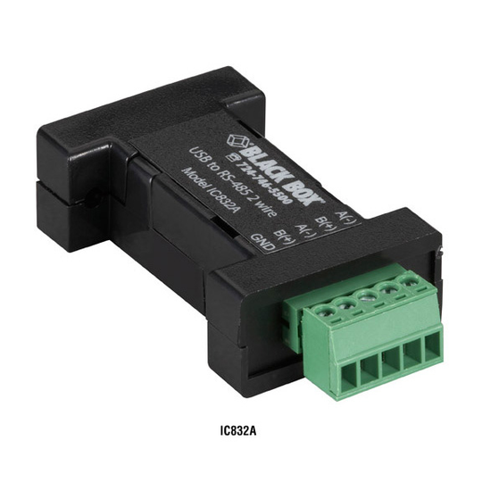 BLACK BOX USB 2.0 TO RS-485 2-WIRE CONVERTER - TERMINAL BLOCK, 1-PORT