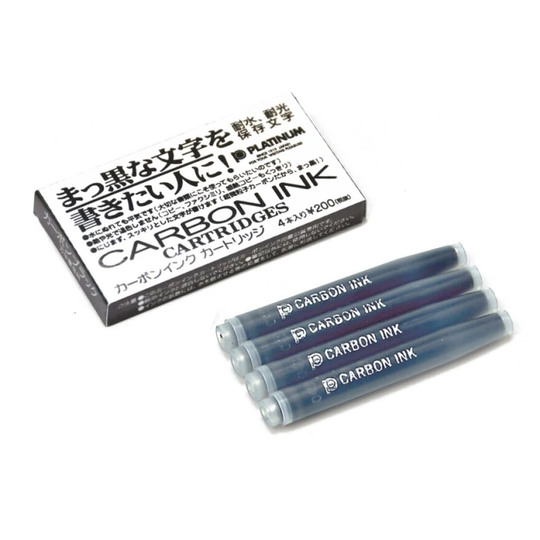Platinum Carbon Ink Täytekynäpatruunat 4 kpl