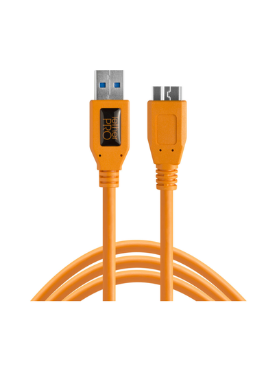 Tether tools tetherpro (4,6m) usb 3.0 male type-a to usb 3.0 micro-b kaapeli - oranssi