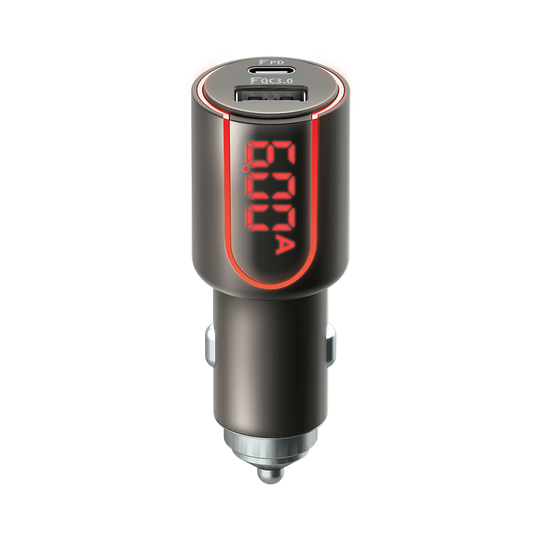 Forever Core Ultranopea puhelimen autolaturi USB Type-C PD + QC3.0 30W harmaa