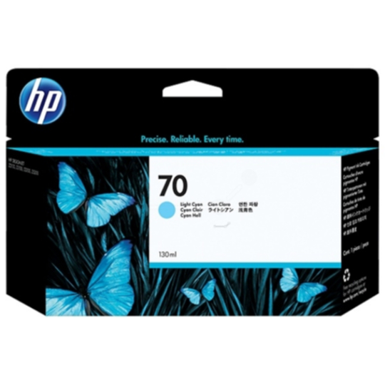 HP 70 Mustepatruuna vaalea cyan