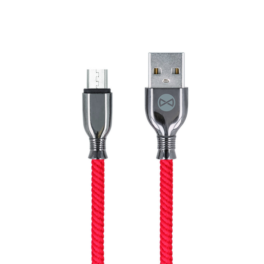 Forever Tornado micro-USB lataus- ja synkronointikaapeli 1m 3A punainen