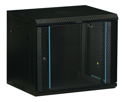 Wall Mountable Server Cabinet With Space For 9U And A Weight Capacity Of 60kg. The Cabinet Is Equipp
