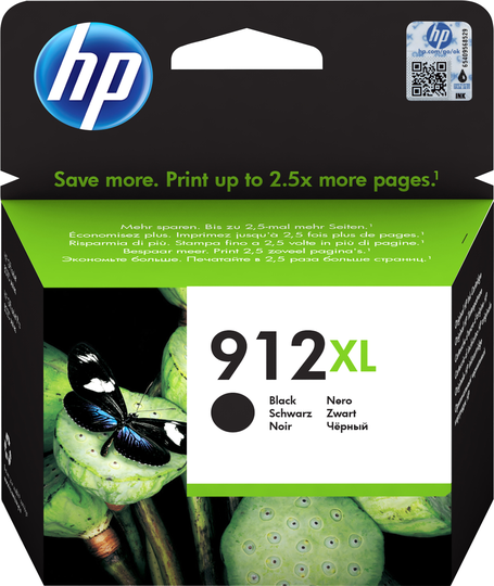 HP 912XL High Yield Black Org Ink Crt