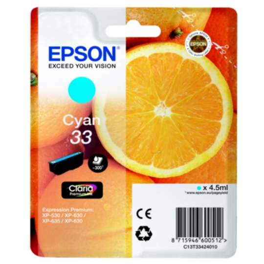 Epson 33 Mustepatruuna syaani, 300 sivua