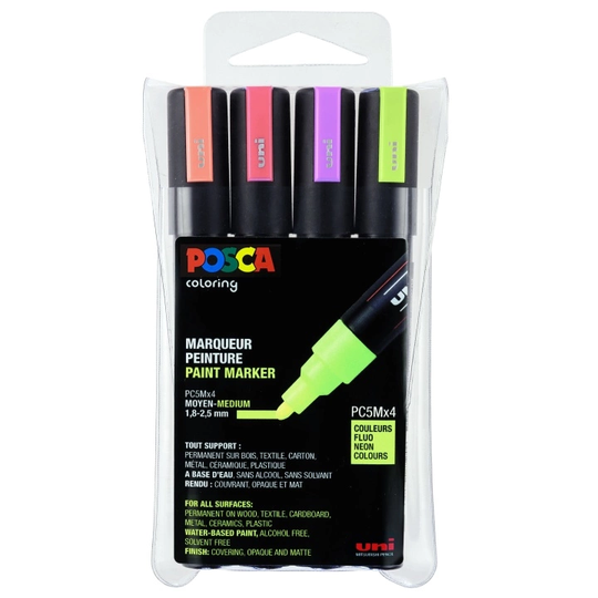 Posca Posca PC-5M Neon 4-setti