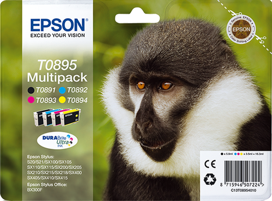 Ink/T0895 Monkey 3.5ml CMY 5.8ml BK